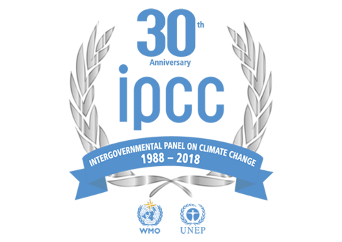 30 Jahre-Jubiläumslogo des IPCC