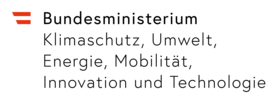 Logo: Bundesministerium für Klimaschutz, Umwelt, Energie, Mobilität, Innovation und Technologie (BMK)
