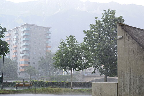 Unwetter in Innsbruck im Sommer 2018